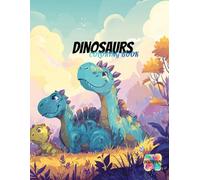 Friendly Dinosaurs Coloring Book for Kids: 50 Fun and Easy Coloring Pages with Happy Dinosaurs and Everyday Adventures