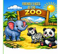 Friendly Faces at the Zoo, A Childrens Coloring Book: Color your favorite friendly animals from the Zoo