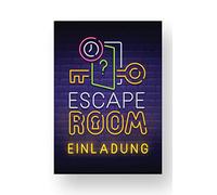 Friendly Fox Escape Room Invitation, 12 Detective Invitation Cards for Children's Birthday Boys and Girls, Exit Game Children's Invitation