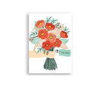 Friendly Fox For You Card, Greeting Card with Envelope, Ich denk an Dich Card for Exam Graduation or Just So, A6 Folding Card