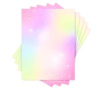Friendly Fox Letter Paper, 50 Sheets, A4, Rainbow, Contemporary Style, Twist Color