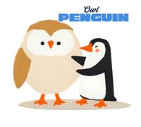 Friendly & Fun: owl-penguin coloring book