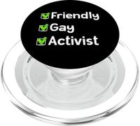 Friendly Gay Activist LGBTQ Gay Rights Equality Activism PopSockets PopGrip for MagSafe