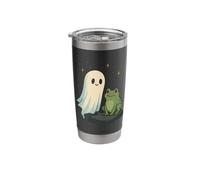 Friendly Ghost and Frog Halloween Stainless Steel Insulated Tumbler