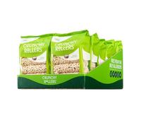 Friendly Grains Crispy Rollers, Cute Rice Snacks, Crispy Puffed Rice Rolls, Healthy Snack Rolls for Adults and Kids, Classic White Rice 100ml, Single Packs (12 Packs of 8)