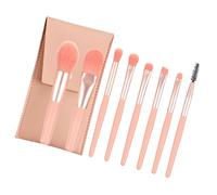 Friendly Handle 8pcs Macaron Cosmetic Brush Set Synthetic Fiber Brushes For Delicate Makeup Techniques