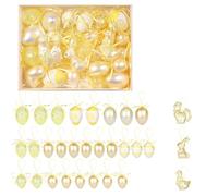 Friendly holiday hanging decorations including vivid egg bunnies and chicks for parties