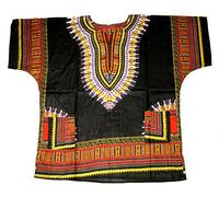 Friendly Horizons African Dashiki Shirts for Men and Women Traditional Print African Kente Summer Wear Caftan Dresses BBQ Beach Party Shirt Fancy Dress - Black