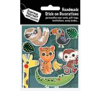 Friendly Jungle Animals DIY Greeting Card Toppers Stick-On Craft Decorations DIYT492