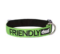 FRIENDLY (Known as Friendly) Green Colour Coded Neoprene Padded Dog Collar PREVENTS Accidents By Warning Others Of Your Dog In Advance (Small-Medium)