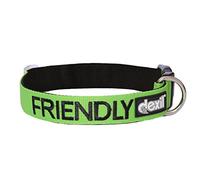 FRIENDLY (Known as Friendly) Green Colour Coded Neoprene Padded Dog Collar PREVENTS Accidents By Warning Others Of Your Dog In Advance (Large-XL)