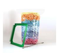 friendly loom | 7” Traditional-Sized Loom & Party Pack - Botanical Themed Weaving Loops | Craft 18 Cotton Potholders