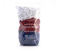 Friendly Loom Lotta Loops by - 4th of July Independence Day Pack (Traditional Size) White, Red, Blue Cotton Loops Makes 6 x 6 Potholders by Harrisville Designs Made in The USA