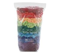 friendly loom | Lotta Loops - 10” PRO-Sized Rainbow Themed Potholder Weaving Loops | Craft 6 Cotton Potholders