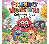 Friendly Monsters Coloring Book: Cute & Easy Monster Coloring Pages for Kids Ages 3-8 | Fun, Gentle & Silly Creatures to Color for Creativity, Confidence & Fine Motor Skills