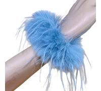Friendly Oversized Feathered Hair Bands Practical Elastic Ties with Natural Texture for Different Occasion Fashionable Feather Wrap