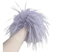 Friendly Oversized Feathered Hair Bands Practical Elastic Ties with Natural Texture for Different Occasion Fashionable Feather Wrap