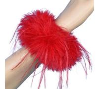 Friendly Oversized Feathered Hair Bands Practical Elastic Ties with Natural Texture for Different Occasion Fashionable Feather Wrap