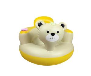 Friendly PVC Pool Sitting Chair Baby Learning to Sit Small Sofa Inflatable Seat for Indoor and Outdoor Use Toddler Training Seat