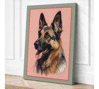Friendly Shepherd Modern Canvas Wall Art Print 36x24 Inch (91 x 61 cm)