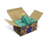 Friendly Soap - Exfoliating Peppermint & Poppy Seeds Natural Soap (12 x 95g), Plant-Based, Cruelty-Free, Made by Hand, No Preservatives or Sulphates, Recycled & Recyclable, Palm Oil Free, Cruelty Free