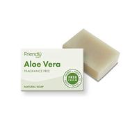 Friendly Soap - Fragrance-Free Aloe Vera Soap (95g), Plant-Based, Cruelty-Free, Made By Hand, No Preservatives or Sulphates, Sustainable