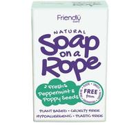 Friendly Soap Natural Soap on a Rope Fresh Peppermint & Poppy Seeds 125g