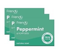 Friendly Soap Peppermint & Poppy Seed Soap, 3 Pack (3 x 95g Bars)