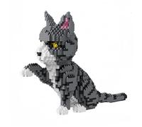 Friendly Tabby Cat Model Micro Mini Building Block Toy Sets: an Endearing Decor Recalling The Sweetness of Cats