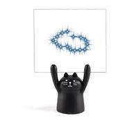 Friendly Warm Beautiful Lucky Stars Memo Holder Cartoon Black Cat Stand Decoration