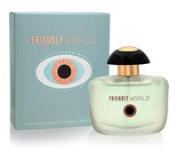 Friendly World Eau de Parfum 100ml, Fresh Floral & Musky Fragrance, Long-Lasting Perfume Spray with Elegant Bottle Design