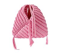 Friendly Woven Purse Shape Multifunctional Evening Bag Practical Handbag Compact Travel Essential Modern Triangular, A, Mass Beauty