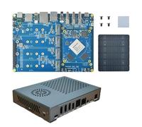 FriendlyELEC CM3588 NAS Kit 2.5G Rockchip Demon Board with Mental Case 4xPCIe3.0 4K/8K CM3588 NAS SDK Kit 4 NVMe HDMI (4GB Ram+0GB eMMC)