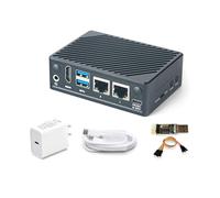 FriendlyElec Nanopi M5 Portable Mini Router OpenWRT - LPDDR5 8GB / 16GB RAM 6TOPS NPU, RK3576 SoC with Al Model, Dual Gbps Ethernet for IoT NAS Smart Gateway (with Wifi Module, 4GB, Power Kit)