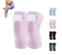 FRIENDLYK Knee Compression Sleeve, Breathable Anti-Slip Compression Therapeutic Warmth, Mugwort Heat, For Joint Pain Relief, Arthritis, Recovery, Running, Walking (Purple)