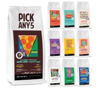 FRIENDS 100% Arabica Flavoured Ground Coffee - Medium Roast Coffee Ground Variety Pack - Pick Any 5 from 10 Flavours: Caramel Toffee, Choco Cherry, Chocolate, Crème Brûlée, Vanilla