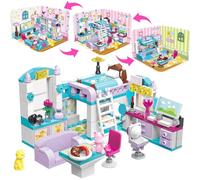 Friends 3-in-1 Dream House Building Blocks Set for Girls Ages 6-12, 194-Piece STEM Toy with 3 Design Styles, Creative Educational Gift Enhancing Fine Motor Skills & Creativity