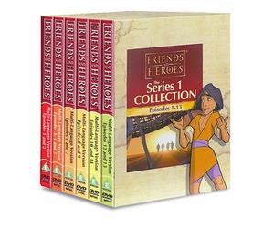 Friends and Heroes DVD Series 1 Pack Multi-Language - Includes Children's Bible Stories of Jesus, Moses, Joseph, Daniel and the Lion's Den, and David and Goliath