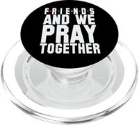 Friends and we pray together Christian men women chrisitians PopSockets PopGrip for MagSafe
