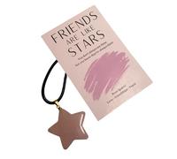 Friends Are Like Stars Rose Quartz Star Necklace | Friends are Like Stars You Don't Always See Them but You KNow They're Always There | Gift Necklace