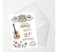 Friends Birthday 21st Greetings Card - Large Card