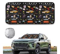 Friends Car Windshield Sunshade,Friends Car Accessories,Friends TV Show Merchandise,Friends TV Show Gifts,Foldable Sun Blocker for Car Keep Your Vehicle Cool,Fits Windshields of Most Sizes