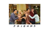 Friends Cast Shot Men's T-Shirt - White - 4XL