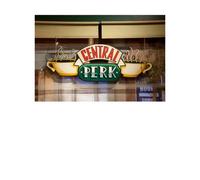 Friends Central Perk Coffee Sign Men's T-Shirt - White - 5XL