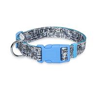 Friends TV Show City Doodle Dog Collar for Medium Dogs, Medium (M) | Blue Medium Dog Collar, Cute Dog Collar with D-Ring | Dog Apparel & Accessories Friends Merch for Dogs from Friends TV Show