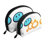 Friends dancing happily Moon Cosmetic Bag, Travel Makeup Pouch, Portable Waterproof Cosmetic Pouch for Girls Women., Circle, One Size