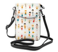 Friends dancing happily Printed crossbody bag, made of skin-friendly material, suitable for travel and storing small coin pouches