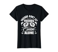 Friends Don't Let-Friends Cruise Alone Value Graphic T-Shirt, Women, Black, XS