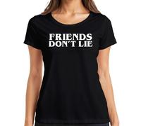 Friends Don't Lie Stranger Fan Gift Retro Series Fan Women's T-Shirt, black, M