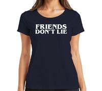 Friends Don't Lie Stranger Fan Gift Retro Series Fan Women's T-Shirt, navy, L